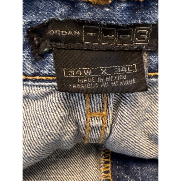 Jordan Two3 Men Distressed Blue Y2K Jeans Size 34 x 34 - Picture 8 of 11